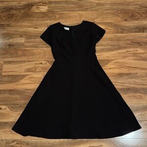 Donna Ricco Black A-Line Midi Dress